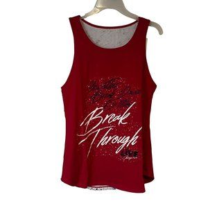 Ladyboss Tank Top Womens Large Barbie Core Pink Graphic Sleeveless Round Necklin